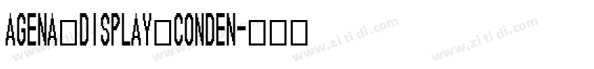 Agena Display Conden字体转换